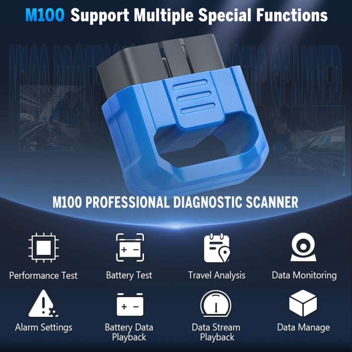 M100 ELM327 Bluetooth 4.0 OBD2 Fault Diagnostic Scanner