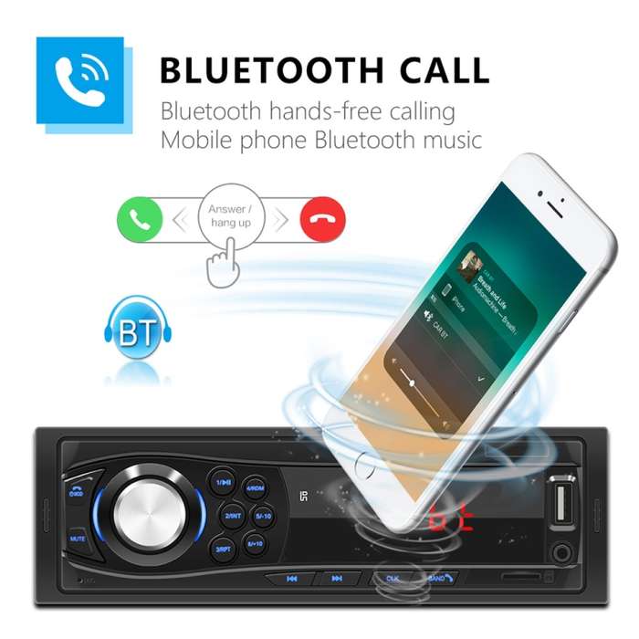 1028 Universal Car Radio Receiver MP3 Player, Support FM with Remote Control