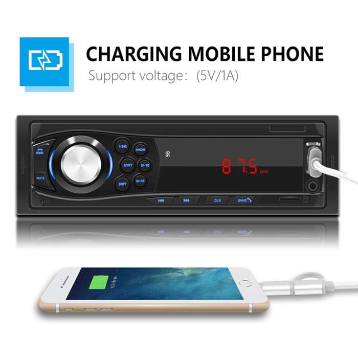 1028 Universal Car Radio Receiver MP3 Player, Support FM with Remote Control
