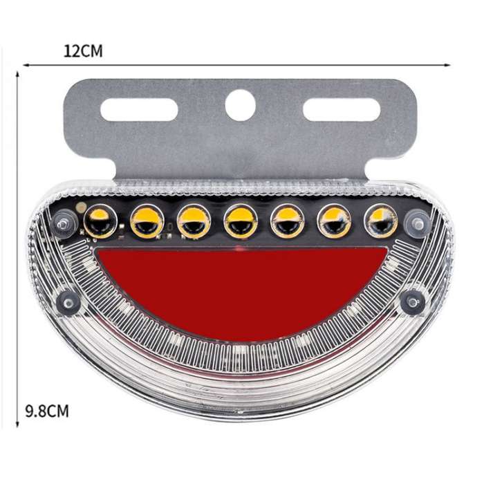 24V Truck / Bus Dynamic Blinker Flowing Water Side Light Waterproof Ground Light Tail / Reversing Li
