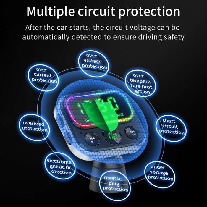 BC79 Car MP3 Bluetooth Player FM Transmitter QC3.0 PD18W Fast Charger