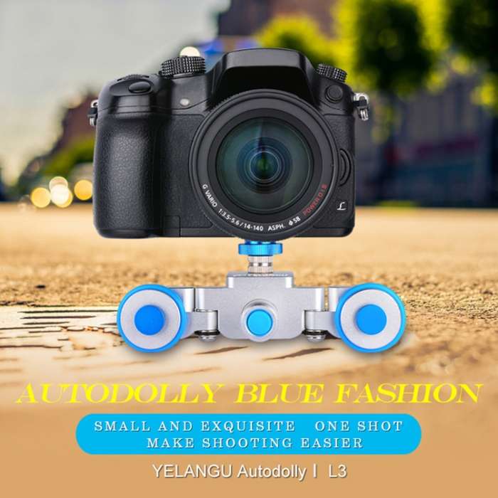 YELANGU L3 Camera Wheels Autodolly Electric Track Slider Car, Load: 6kg (Blue)