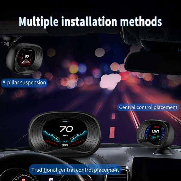 P20 OBD2 + GPS Mode Car Head-up Display HUD Overspeed / Speed / Water Temperature / Engine Failure A