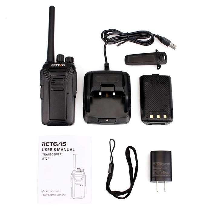 RETEVIS RT27 2W US Frequency 462.5500MHz-467.7125MHz 22CHS FRS Two Way Radio Handheld Walkie Talkie,