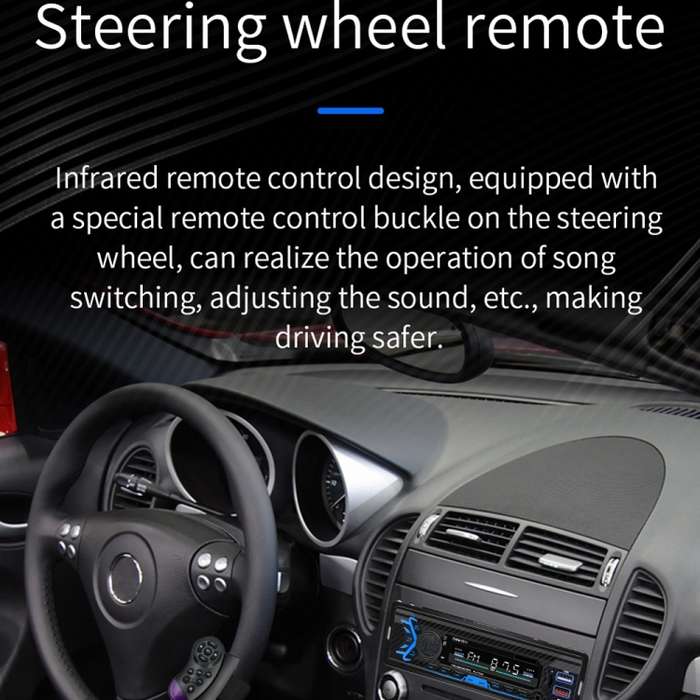 SWM-7811 Car 12V Bluetooth MP3 Player Support FM & TF Card & Voice Assistant with Steering Wheel Rem