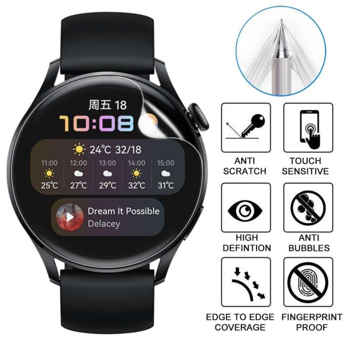 For Huawei Watch 3 Soft Hydrogel Film Watch Screen Protector