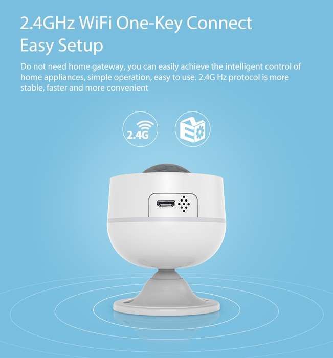 NEO NAS-PD07W WiFi PIR Motion Sensor with Temperature & Humidity Sensor