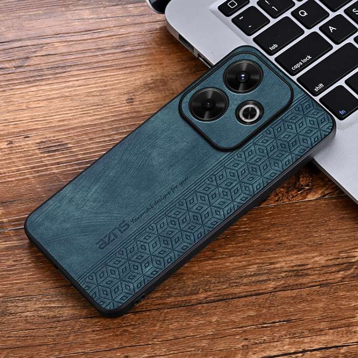 For Xiaomi Redmi 13 4G Global AZNS 3D Embossed Skin Feel Phone Case(Dark Green)