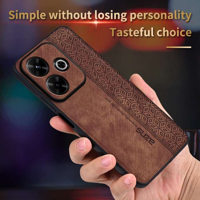 For Xiaomi Redmi 13 4G Global AZNS 3D Embossed Skin Feel Phone Case(Dark Green)