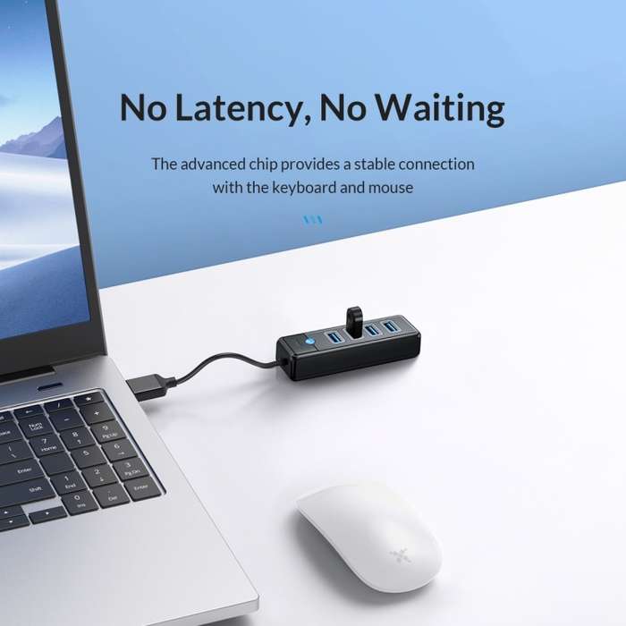ORICO PW4U-C3 4 in 1 USB to USB Multifunctional Docking Station HUB Adapter (Blue)