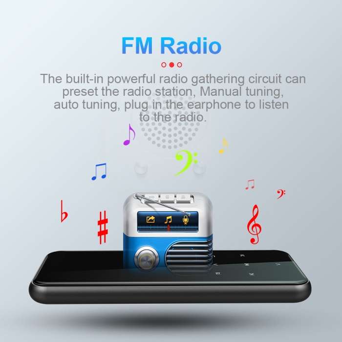 4GB M15 Multi-function Smart Voice Recorder MP3 Hifi Sound Music Player Walkman, Bluetooth Version