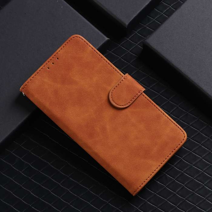 For Xiaomi Redmi A3 Skin Feel Magnetic Flip Leather Phone Case(Brown)