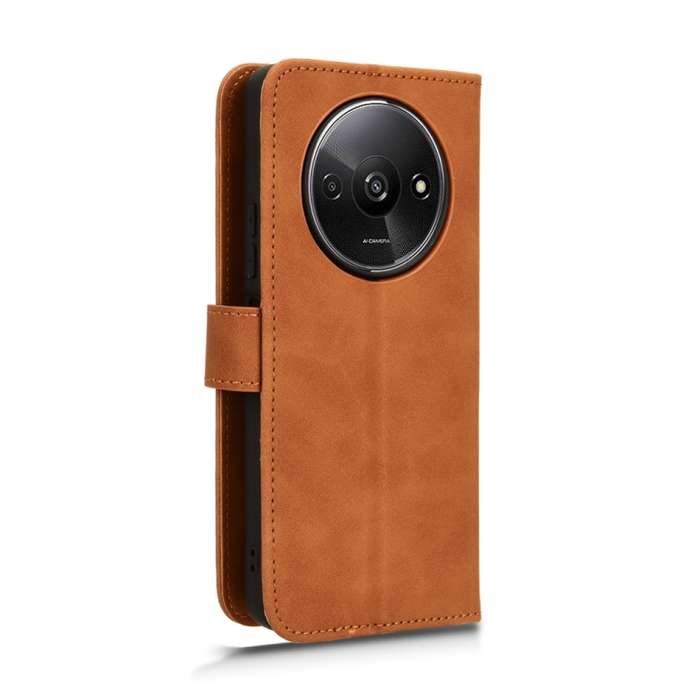 For Xiaomi Redmi A3 Skin Feel Magnetic Flip Leather Phone Case(Brown)