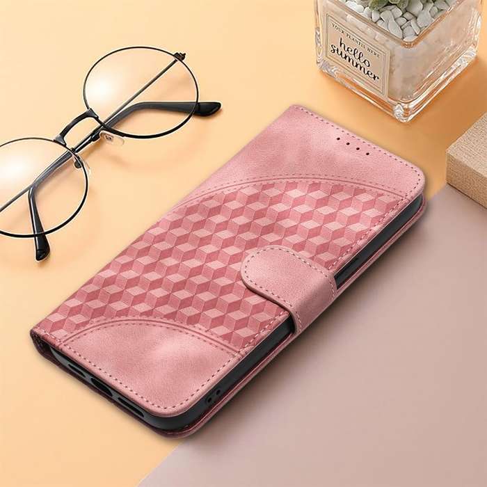 For Honor X50i+ YX0060 Elephant Head Embossed Phone Leather Case with Lanyard(Pink)
