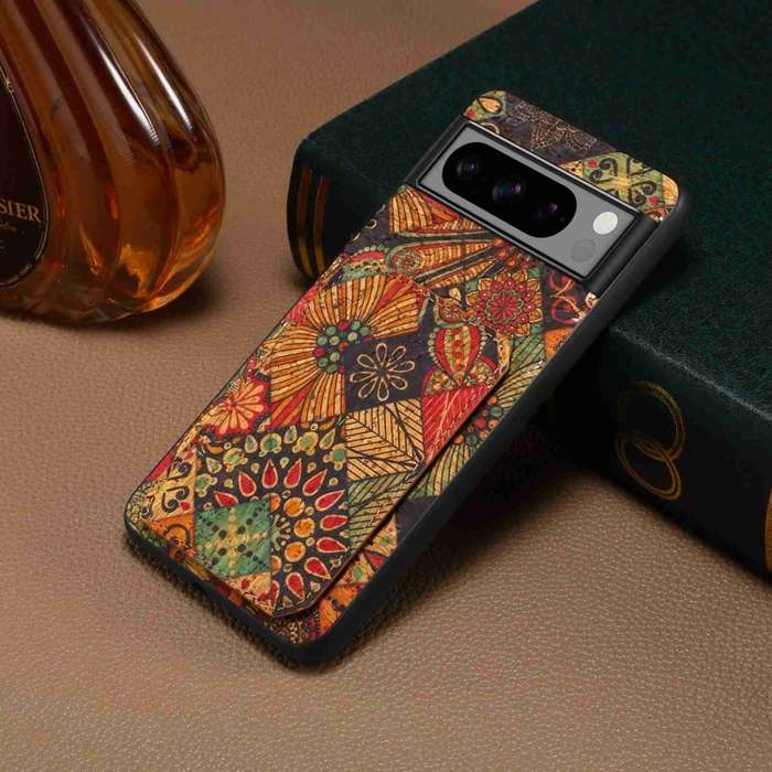 For Google Pixel 6a Dual Card Slot Holder Phone Case(Autumn Yellow)