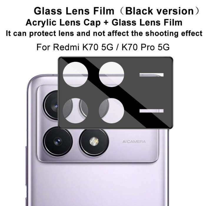 For Xiaomi Redmi K70 5G/K70 Pro 5G/K70E 5G imak High Definition Integrated Glass Lens Film Black Ver