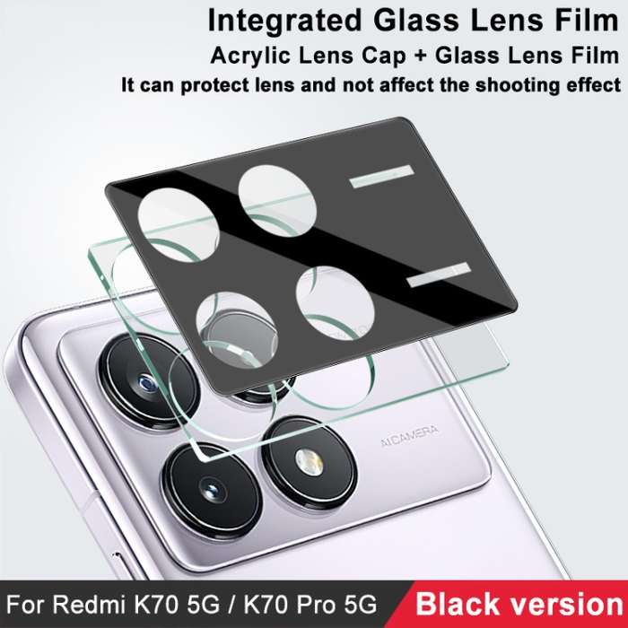 For Xiaomi Redmi K70 5G/K70 Pro 5G/K70E 5G imak High Definition Integrated Glass Lens Film Black Ver