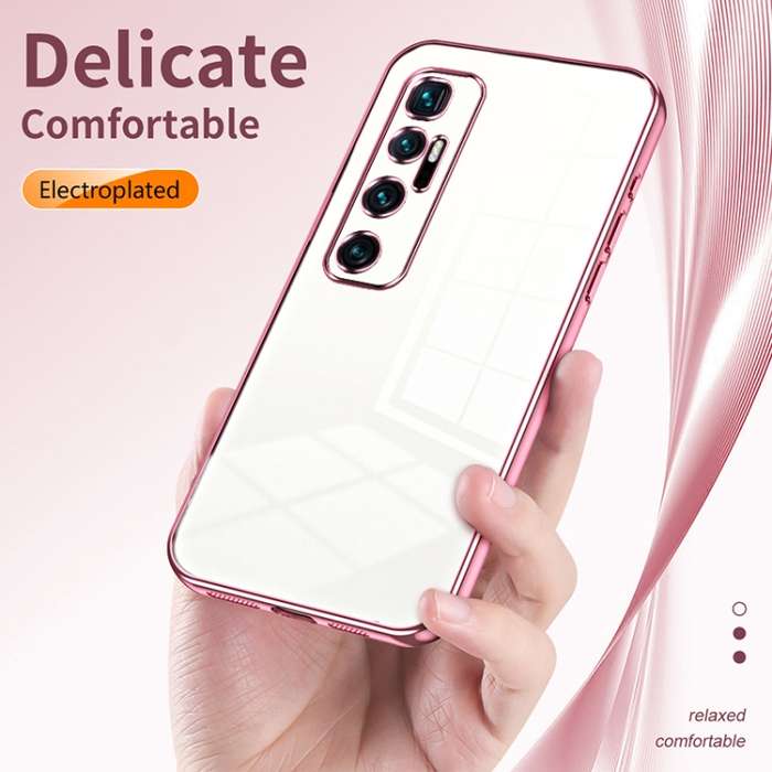For Xiaomi Mi 10 Ultra Transparent Plating Fine Hole Phone Case(Silver)
