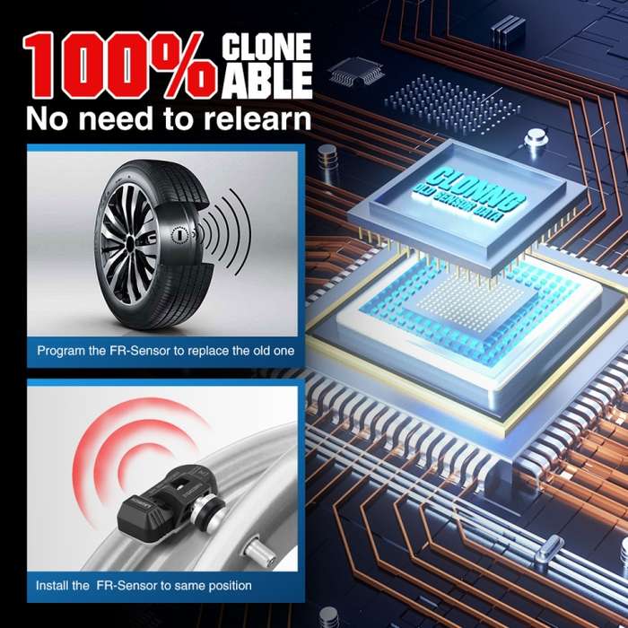 LAUNCH LTR-01 315MHz / 433MHz 2 in 1 Universal Programmable TPMS Tire Pressure Monitor Sensor