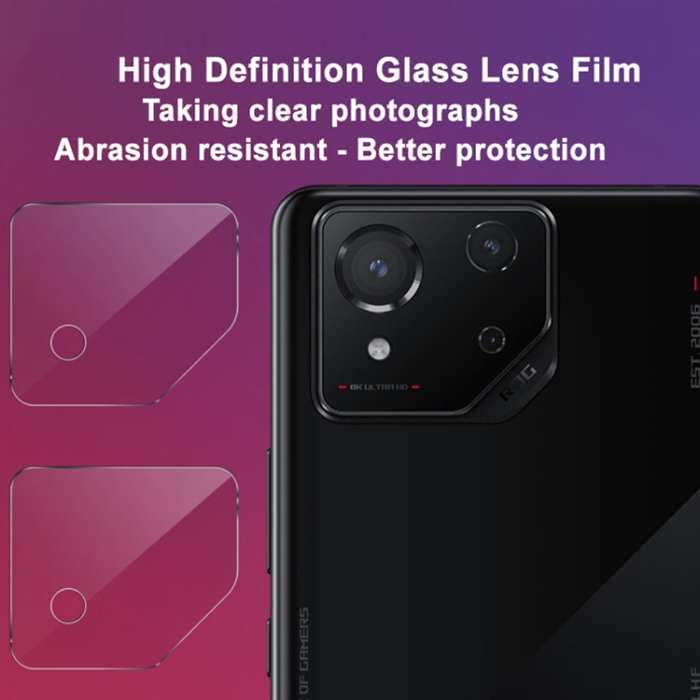 For ASUS ROG Phone 8 / 8 Pro 2pcs/Set imak HD Glass Rear Camera Lens Film