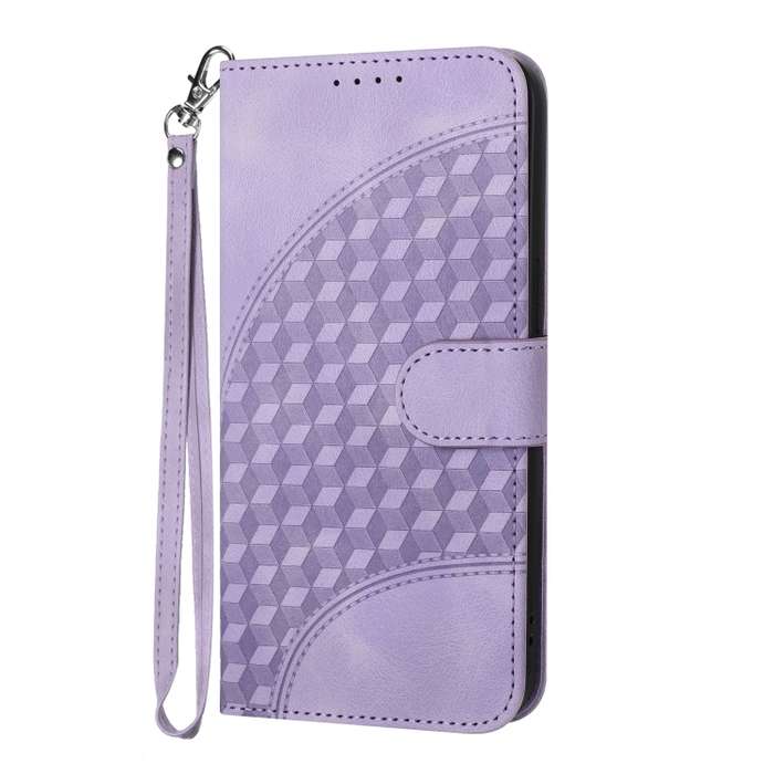 For Tecno Spark 20 Pro YX0060 Elephant Head Embossed Phone Leather Case with Lanyard(Light Purple)