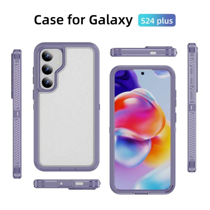 For Samsung Galaxy S24+ 5G Guard Life Waterproof Frosted Phone Case(Light Purple)