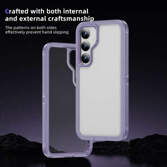 For Samsung Galaxy S24+ 5G Guard Life Waterproof Frosted Phone Case(Light Purple)