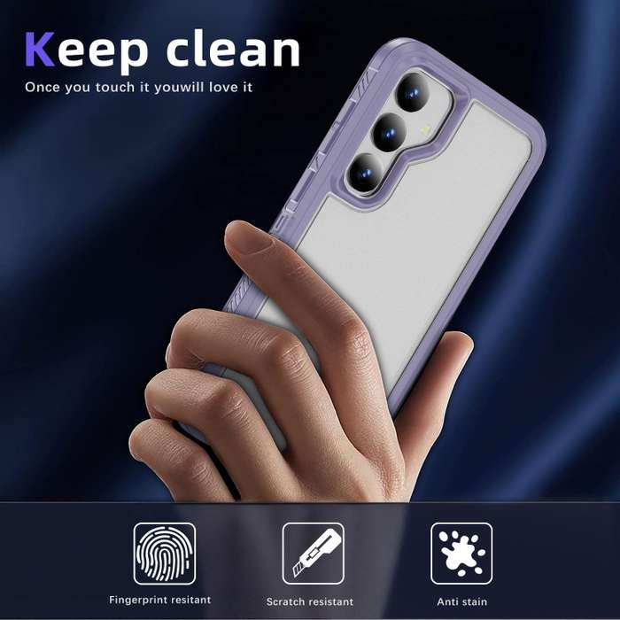 For Samsung Galaxy S24+ 5G Guard Life Waterproof Frosted Phone Case(Light Purple)