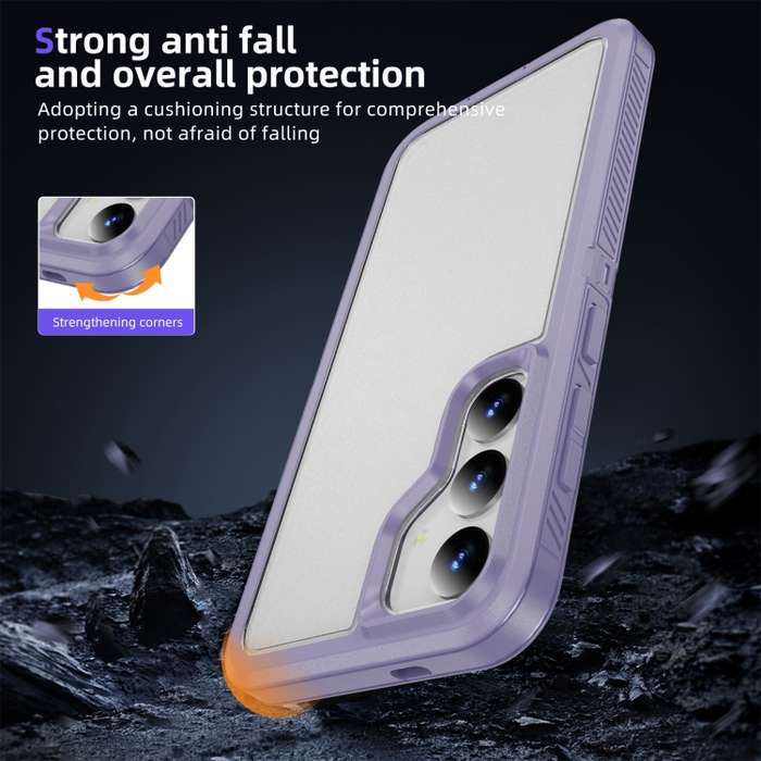 For Samsung Galaxy S24+ 5G Guard Life Waterproof Frosted Phone Case(Light Purple)