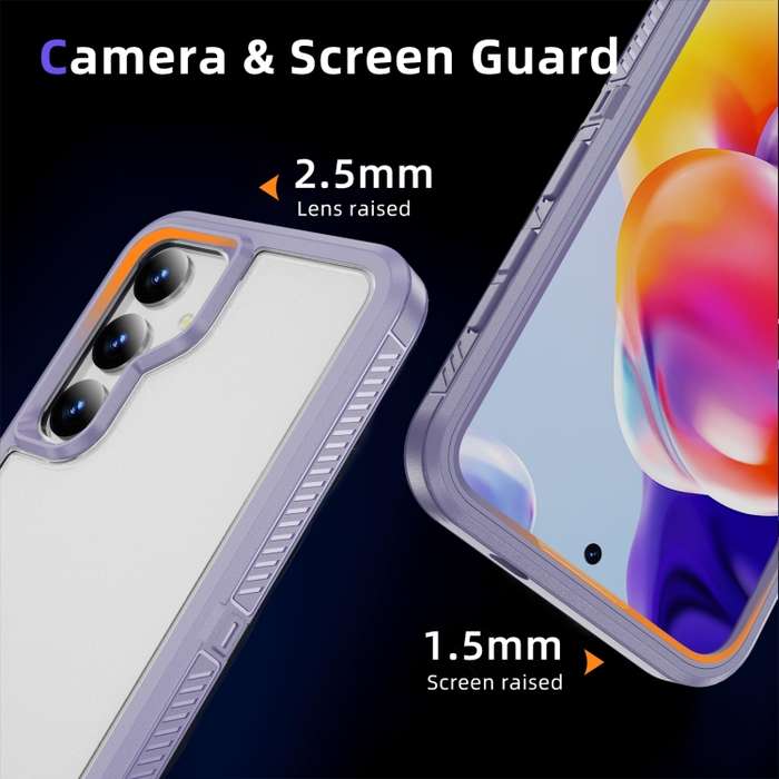 For Samsung Galaxy S24+ 5G Guard Life Waterproof Frosted Phone Case(Light Purple)