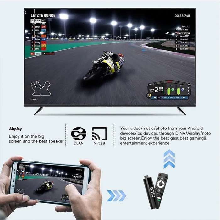 LEMFO DQ10 Allwinner H618 Quad Core ARM Cortex A53 8K HD Android TV Stick, RAM:4GB+32GB(EU Plug)