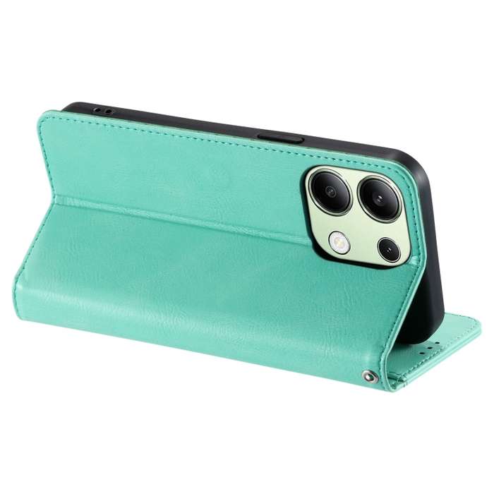 For Xiaomi Redmi Note 13 4G Simple 6-Card Wallet Leather Phone Case(Green)