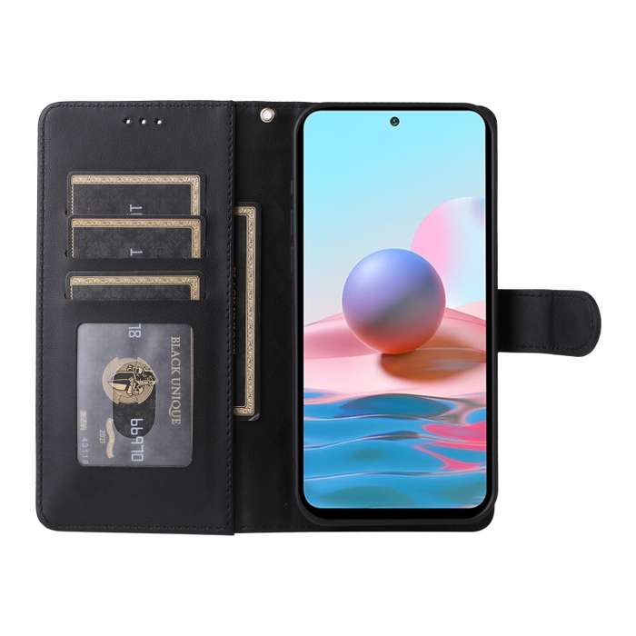 For Xiaomi Redmi Note 10 Diamond Lattice Leather Flip Phone Case(Black)