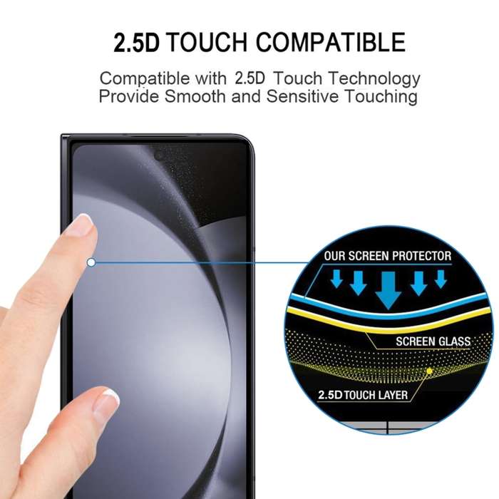 For Samsung Galaxy Z Fold6 Front Screen Full Glue Full Cover Screen Protector Tempered Glass Film