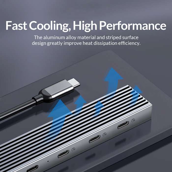 ORICO DHF-4C 4 in 1 USB-C / Type-C Interface Multifunctional Docking Station HUB(Grey)