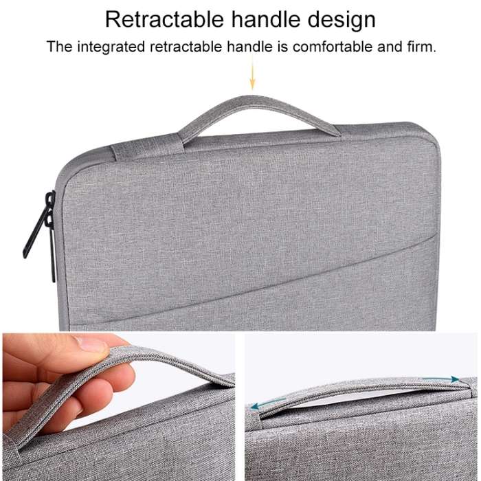 ND01D Felt Sleeve Protective Case Carrying Bag for 14.1 inch Laptop(Black)