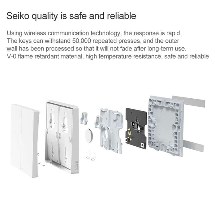 Original Xiaomi Youpin Aqara Smart Light Control One Key Wall-mounted Wireless Switch D1(White)