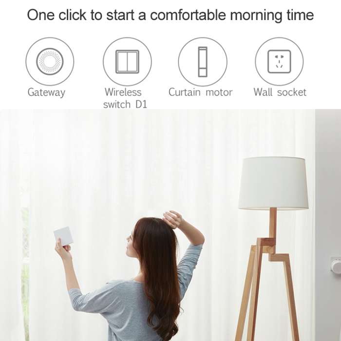 Original Xiaomi Youpin Aqara Smart Light Control One Key Wall-mounted Wireless Switch D1(White)