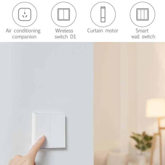 Original Xiaomi Youpin Aqara Smart Light Control One Key Wall-mounted Wireless Switch D1(White)