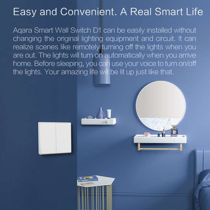 Original Xiaomi Youpin Aqara Smart Light Control One Key Wall-mounted Wireless Switch D1(White)