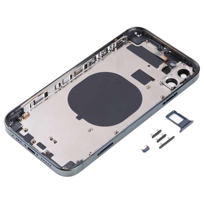 Electroplated Frame Back Housing Cover with Appearance Imitation of iP13 Pro for iPhone 11(Green)