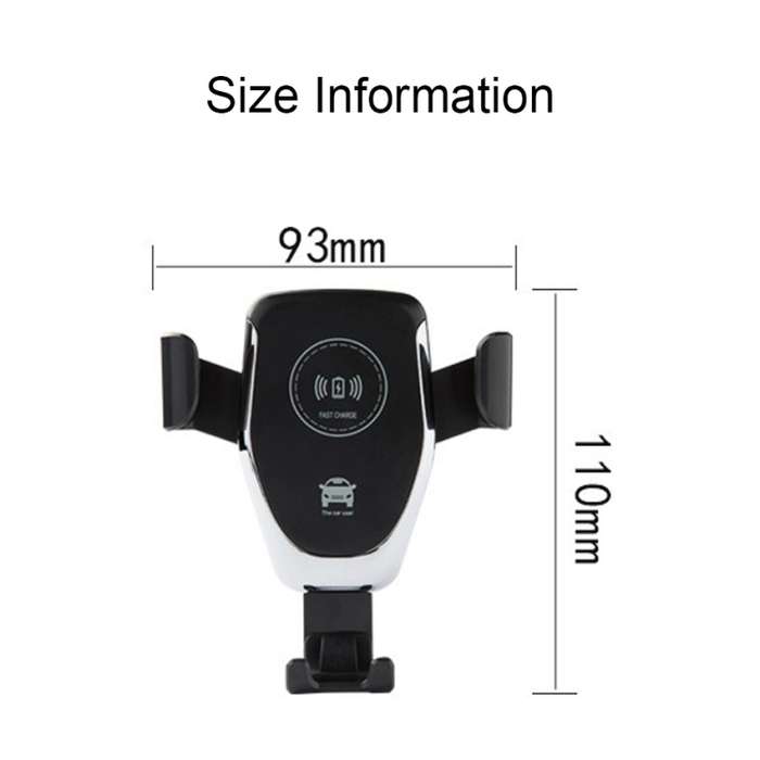 C6 Gravity Induction Car Qi Wireless Charger Fast Charging Air Vent Phone Holder(White)
