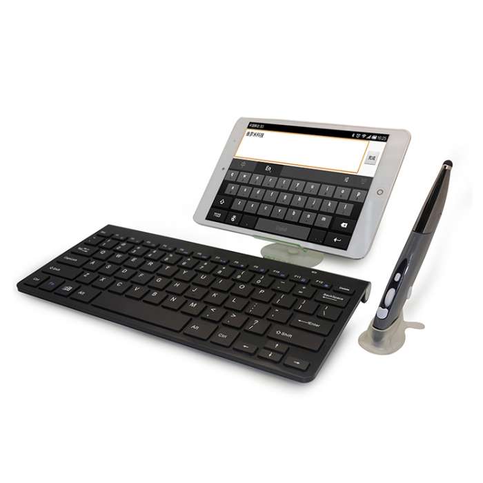 KM-909 2.4GHz Wireless Multimedia Keyboard + Wireless Optical Pen Mouse with USB Receiver Set for Co