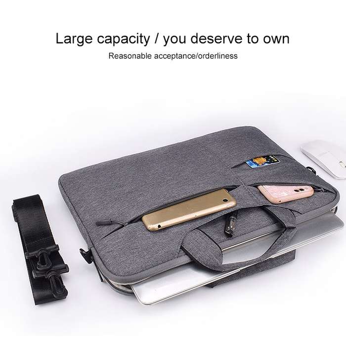 ST02S Waterproof Tear Resistance Hidden Portable Strap One-shoulder Handbag for 13.3 inch Laptops, w