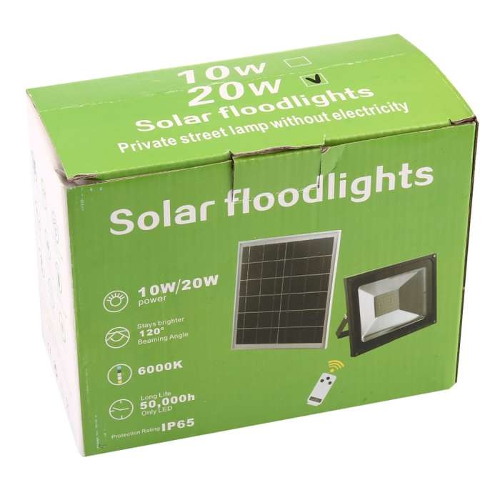 20W 1800LM Solar Floodlights , 40 LEDs White Light Waterproof IP65 Rechargeable Energy Lights with R