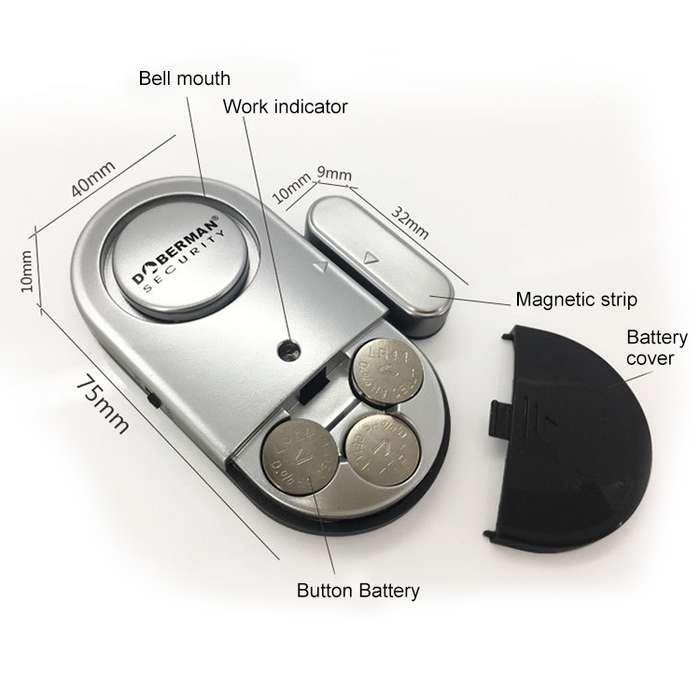 DOBERMAN SE-0701 Oval Household Anti-theft Door and Window Magnetic Spring Sensor Super Loud Simple