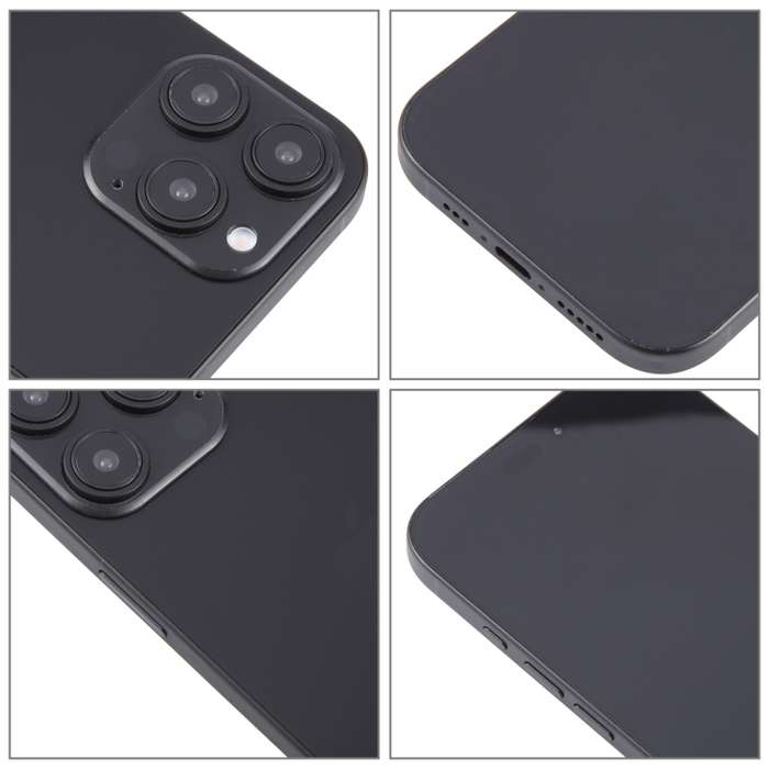For iPhone 16 Pro Max Black Screen Non-Working Fake Dummy Display Model (Black)