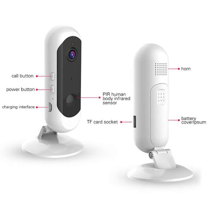 720P HD Intelligent Unplugged Surveillance Wireless Camera without Memory
