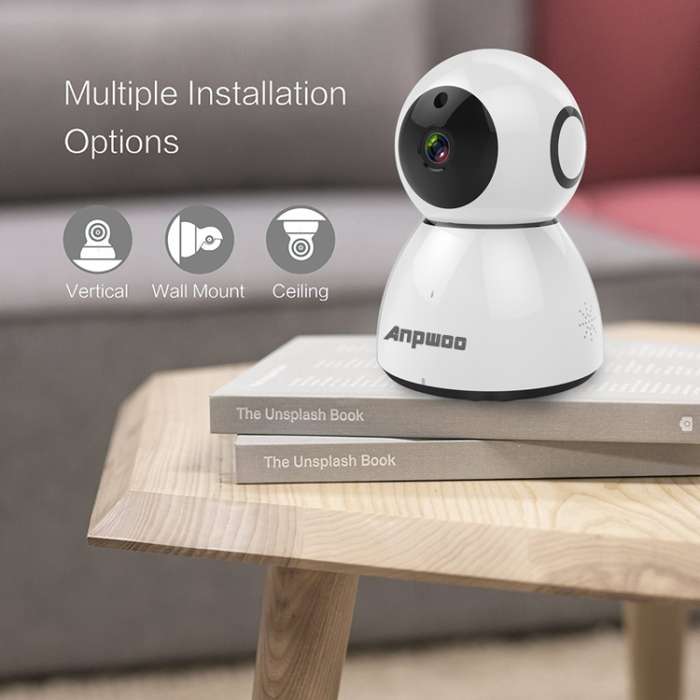 Anpwoo Snowman 1080P HD WiFi IP Camera, Support Motion Detection & Infrared Night Vision & TF Card(M