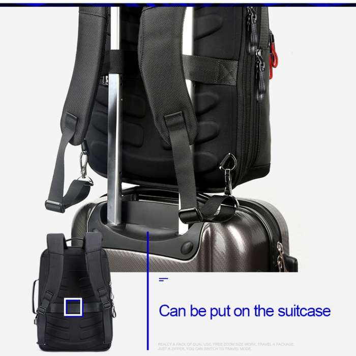 Bopai 751-006641 Large Capacity Business Fashion Breathable Laptop Backpack with External USB Interf
